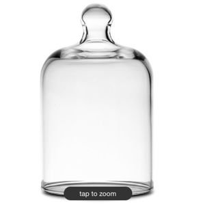 Lot of 4 Clear Glass Candle Dome Cloche 4.9" x 3" - Like New
